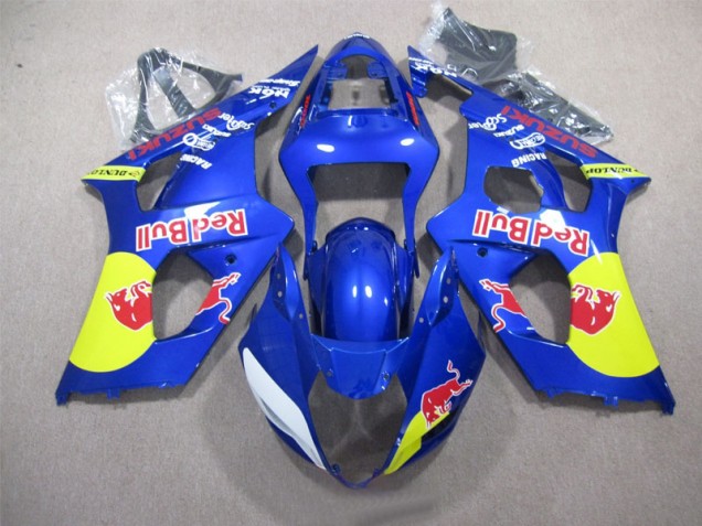 2003-2004 Blue Red Bull Suzuki GSXR1000 Replacement Motorcycle Fairings for Sale