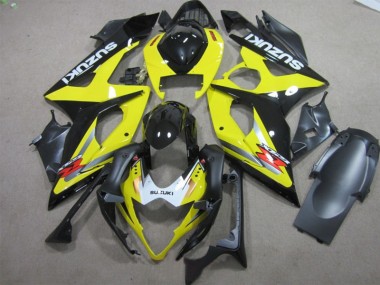 2005-2006 Black Yellow Suzuki GSXR1000 Motor Bike Fairings for Sale