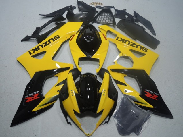 2005-2006 Yellow Black Suzuki GSXR1000 Motorcycle Fairings Kits for Sale