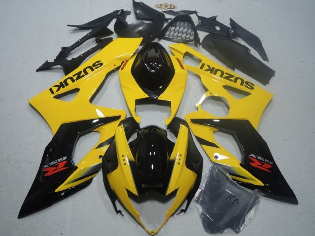 2005-2006 Yellow Black Suzuki GSXR1000 Motorcycle Fairings Kits for Sale 2005-2006 Yellow Black Suzuki GSXR1000 Motorcycle Fairings Kits for Sale