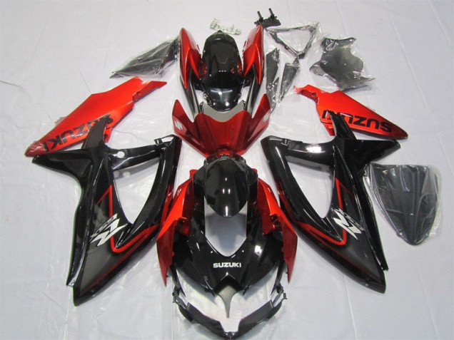 2007-2008 Black Red Suzuki GSXR1000 Motorbike Fairing for Sale