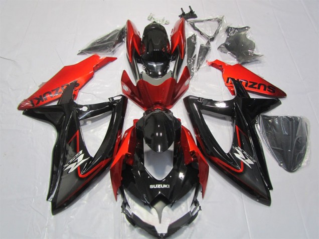 2007-2008 Black Red Suzuki GSXR1000 Motorbike Fairing for Sale 2007-2008 Black Red Suzuki GSXR1000 Motorbike Fairing for Sale