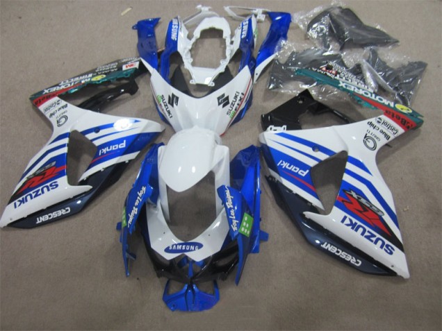 2009-2016 White Blue Samsung Suzuki GSXR1000 Motorbike Fairings for Sale