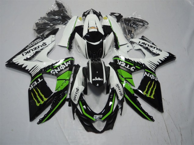 2009-2016 Black White Green Monster Pizzoli Suzuki GSXR1000 Moto Fairings for Sale 2009-2016 Black White Green Monster Pizzoli Suzuki GSXR1000 Moto Fairings for Sale