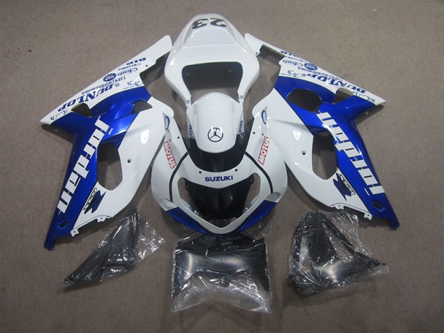 2001-2003 White Blue Motul Suzuki GSXR600 Bike Fairing Kit for Sale