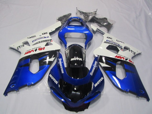 2001-2003 Blue White Motul Suzuki GSXR600 Motorcyle Fairings for Sale 2001-2003 Blue White Motul Suzuki GSXR600 Motorcyle Fairings for Sale