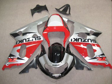 2001-2003 Red Silver Suzuki GSXR600 Motorcylce Fairings for Sale