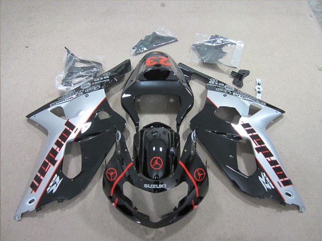 2001-2003 Black Red 23 Suzuki GSXR600 Bike Fairing Kit for Sale 2001-2003 Black Red 23 Suzuki GSXR600 Bike Fairing Kit for Sale
