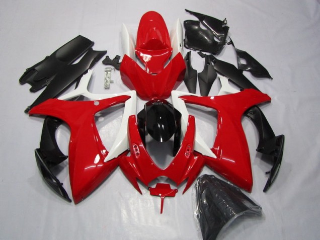 2006-2007 Red Black Suzuki GSXR600 Motorcycle Replacement Fairings for Sale 2006-2007 Red Black Suzuki GSXR600 Motorcycle Replacement Fairings for Sale