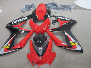 2006-2007 Red Black Suzuki GSXR600 Replacement Fairings for Sale