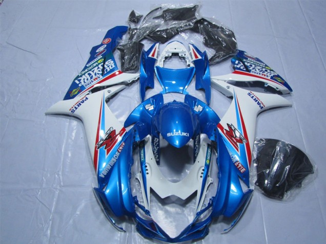 2011-2021 Blue White Suzuki GSXR600 Replacement Motorcycle Fairings for Sale 2011-2021 Blue White Suzuki GSXR600 Replacement Motorcycle Fairings for Sale