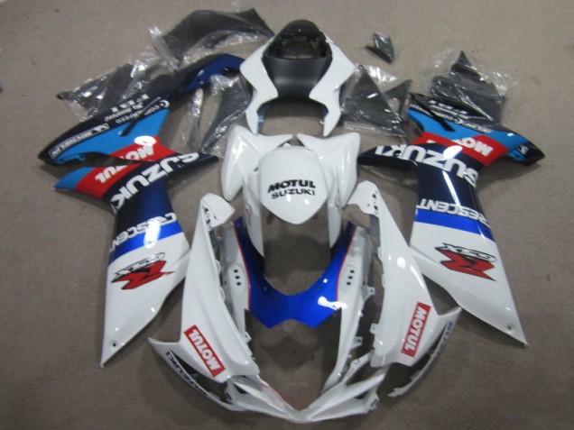 2011-2021 White Blue Motul Suzuki GSXR600 Moto Fairings for Sale 2011-2021 White Blue Motul Suzuki GSXR600 Moto Fairings for Sale