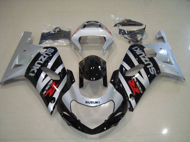2001-2003 Black Silver Suzuki GSXR750 Replacement Motorcycle Fairings for Sale