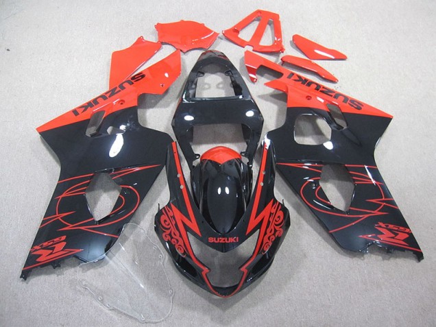 2004-2005 Red Black Suzuki GSXR750 Motorcycle Fairings for Sale 2004-2005 Red Black Suzuki GSXR750 Motorcycle Fairings for Sale