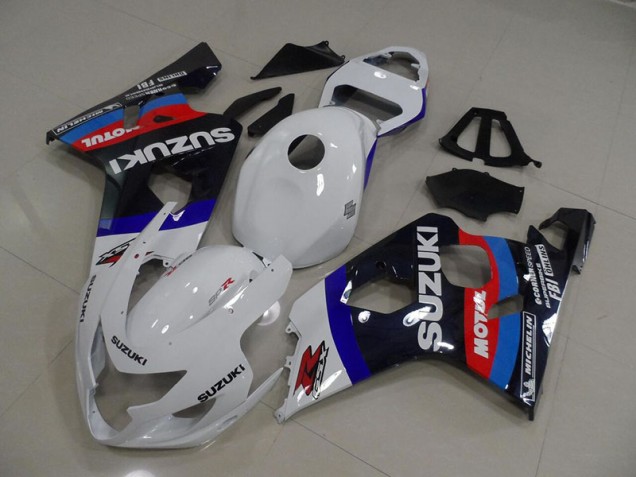 2004-2005 Wite Blue Motul Suzuki GSXR750 Motorcycle Bodywork for Sale 2004-2005 Wite Blue Motul Suzuki GSXR750 Motorcycle Bodywork for Sale
