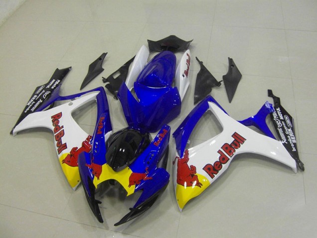 2006-2007 Blue White Red Bull Suzuki GSXR750 Motorcyle Fairings for Sale 2006-2007 Blue White Red Bull Suzuki GSXR750 Motorcyle Fairings for Sale