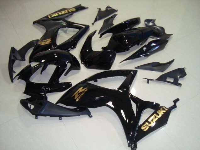 2006-2007 Black Gold Decal Suzuki GSXR750 Motorcyle Fairings for Sale 2006-2007 Black Gold Decal Suzuki GSXR750 Motorcyle Fairings for Sale
