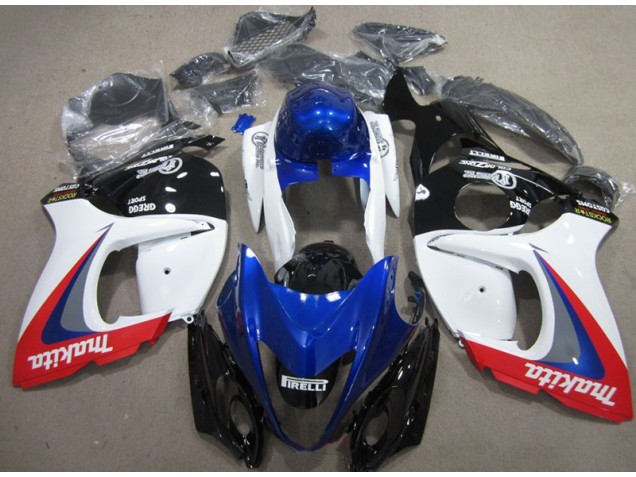 2008-2019 White Blue Makita Suzuki GSXR1300 Hayabusa Moto Fairings for Sale 2008-2019 White Blue Makita Suzuki GSXR1300 Hayabusa Moto Fairings for Sale