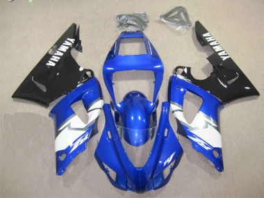 1998-1999 Blue Black White Decal Yamaha YZF R1 Motor Bike Fairings for Sale