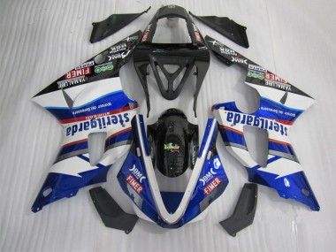 2000-2001 Black White Blue Santander Yamaha YZF R1 Replacement Fairings for Sale