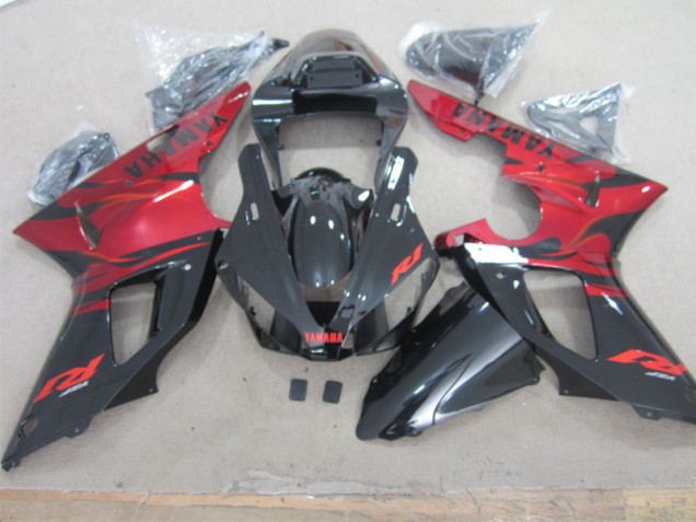 2000-2001 Black Red Yamaha YZF R1 Motor Fairings for Sale 2000-2001 Black Red Yamaha YZF R1 Motor Fairings for Sale