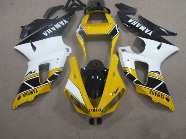 2000-2001 Yellow White Black Yamaha YZF R1 Motorbike Fairings for Sale
