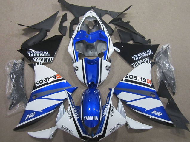 2000-2001 Blue White Blue White ENEOS Yamaha YZF R1 Motorcycle Fairing Kits for Sale 2000-2001 Blue White Blue White ENEOS Yamaha YZF R1 Motorcycle Fairing Kits for Sale