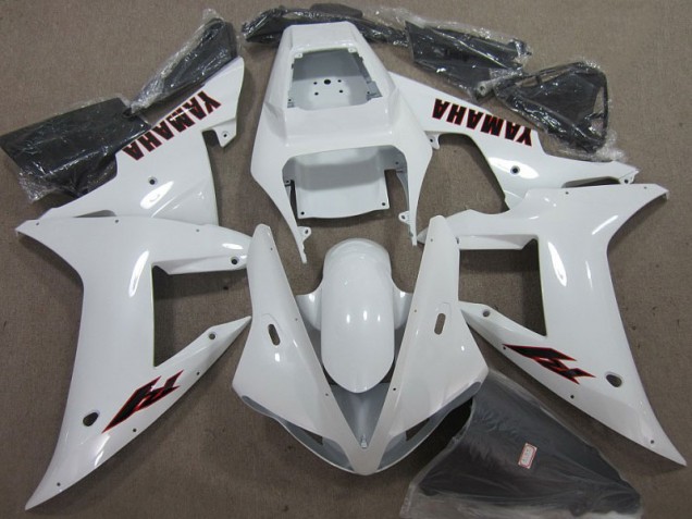 2002-2003 White Black Yamaha YZF R1 Motorcycle Fairing Kit for Sale