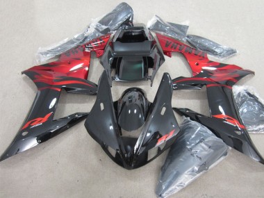 2002-2003 Black Red Decal Yamaha YZF R1 Motor Bike Fairings for Sale