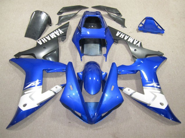 2002-2003 Blue White Yamaha YZF R1 Bike Fairing Kit for Sale