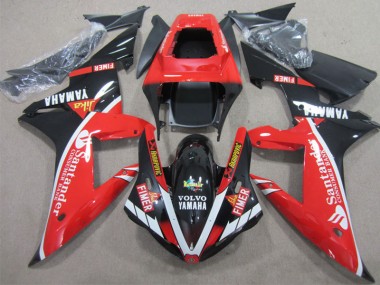 2002-2003 Red Black Santander Yamaha YZF R1 Motorcycle Fairings Kits for Sale