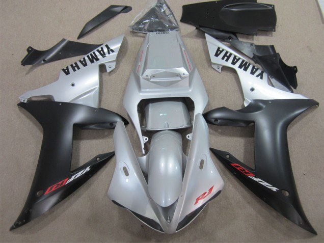 2002-2003 Silver Black Yamaha YZF R1 Motorcycle Replacement Fairings for Sale