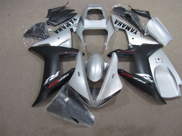 2004-2006 Silver Black Yamaha YZF R1 Motorcycle Fairings for Sale 2004-2006 Silver Black Yamaha YZF R1 Motorcycle Fairings for Sale