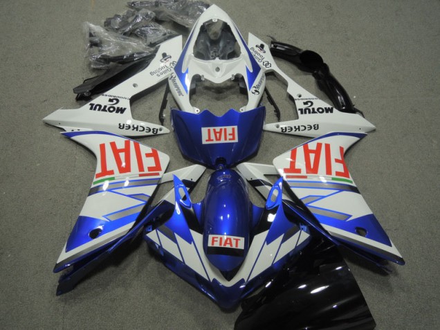 2007-2008 Blue White Red Fiat Yamaha YZF R1 Motorcycle Replacement Fairings for Sale