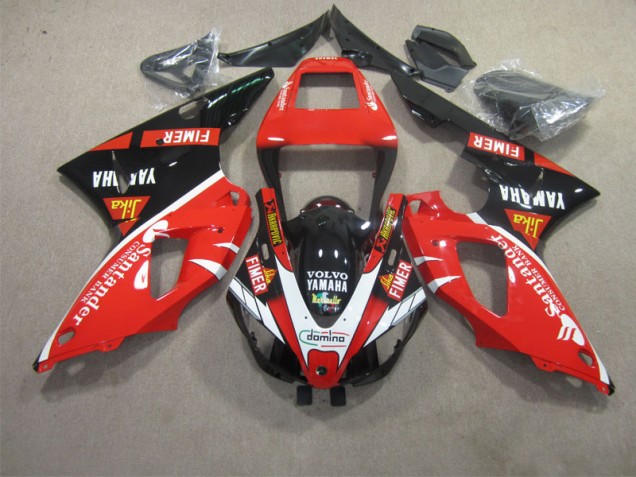 2009-2011 Red Black White Santander Yamaha YZF R1 Motorcycle Fairing Kit for Sale 2009-2011 Red Black White Santander Yamaha YZF R1 Motorcycle Fairing Kit for Sale