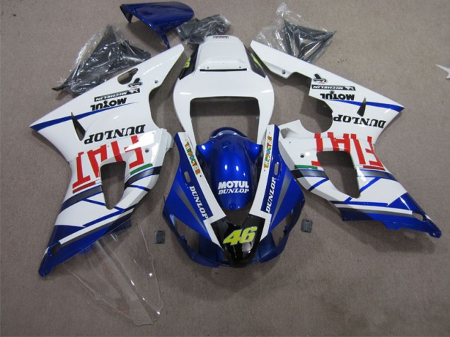 2009-2011 Blue White Motul Dunlop 46 Yamaha YZF R1 Bike Fairings for Sale