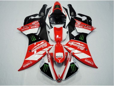 2012-2014 Red White Rocol Yamaha YZF R1 Replacement Motorcycle Fairings for Sale