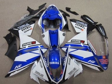 2012-2014 Blue White Pizzoli Yamaha YZF R1 Motorcycle Fairings for Sale