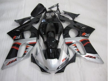 1998-2002 Black Silver Yamaha YZF R6 Motorcycle Fairing Kit for Sale