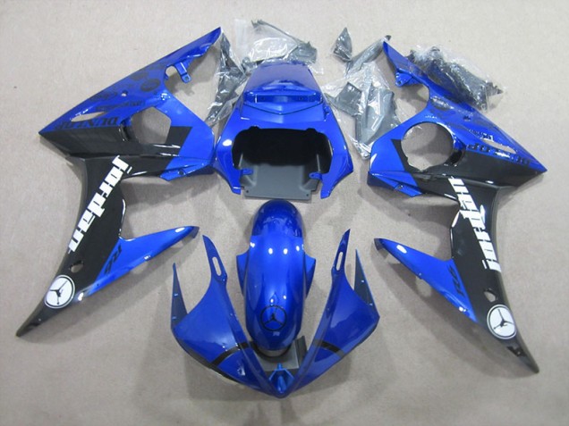 2003-2005 Blue Black Yamaha YZF R6 Replacement Motorcycle Fairings for Sale