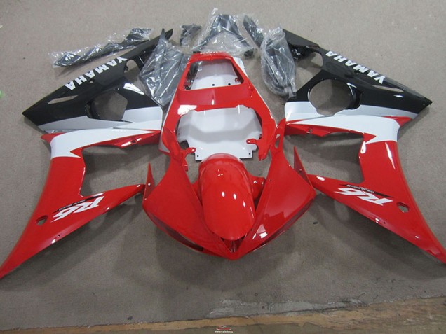 2003-2005 Red White Yamaha YZF R6 Motorcycle Fairings for Sale