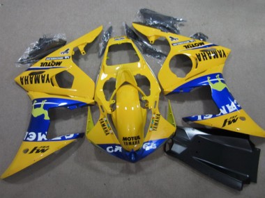 2003-2005 Yellow Motul Yamaha YZF R6 Motorcycle Fairing Kits for Sale