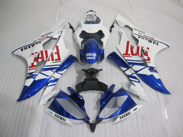2006-2007 Blue White Fiat Yamaha YZF R6 Motorcyle Fairings for Sale
