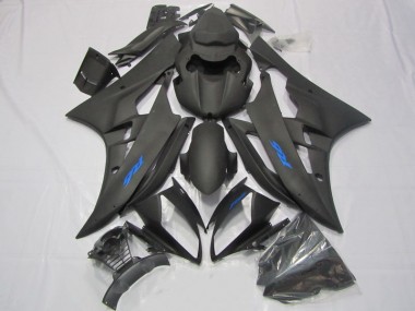 2006-2007 Black Blue Decal Yamaha YZF R6 Motorcycle Fairings Kit for Sale