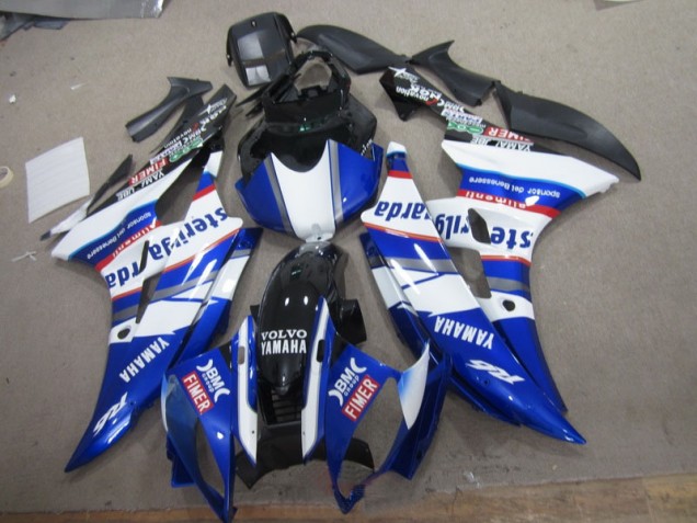 2006-2007 White Blue Sterilgarda Volvo Yamaha YZF R6 Motorcylce Fairings for Sale 2006-2007 White Blue Sterilgarda Volvo Yamaha YZF R6 Motorcylce Fairings for Sale