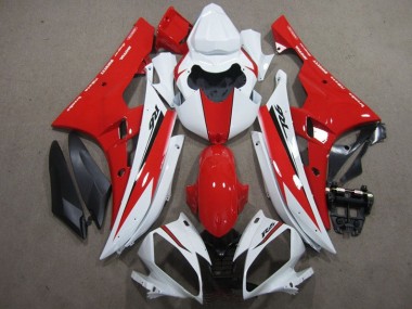 2006-2007 White Red Black Decal Yamaha YZF R6 Motorcycle Fairing for Sale