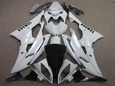2008-2016 White Black Decal Yamaha YZF R6 Motorcycle Fairing Kits for Sale