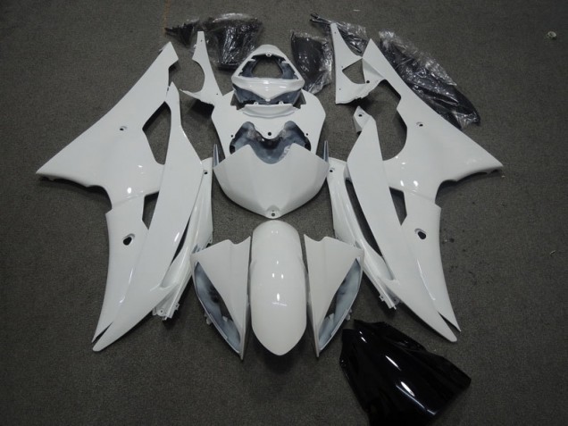 2008-2016 White Yamaha YZF R6 Motorcyle Fairings for Sale 2008-2016 White Yamaha YZF R6 Motorcyle Fairings for Sale